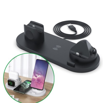 New Design Office Home Multifunctional Mobile Phone Holder Wireless Charger For Airpods/Airpods pro/iWatch