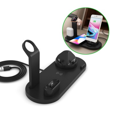 2019 Hot Selling Smart Watch Earphones 3 In 1 Mobile Phone Holder Wireless Charger With Support OEM/ODM