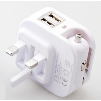 Hot sale 5v 2.1a portable multifunctional usb travel charger for global market