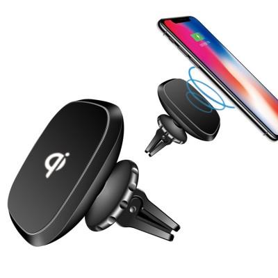 Multifunctional  Mobile Phone Holder 2 in 1 Magnetic  Mount Car Wireless Charger