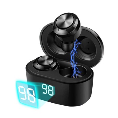 New A6 Digital Display Sports Bluetooth Earphones TWS 5.0 Stereo Mini Wireless Earbuds Headphone With Charging Case