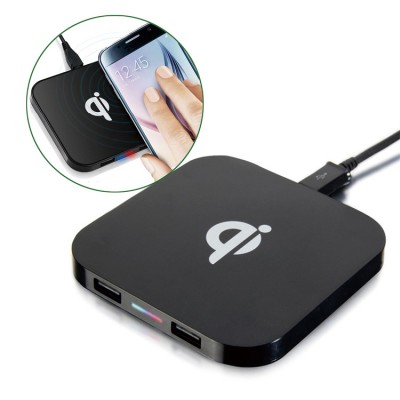 Portable Mini Office Desk 5W Wireless Charger With Logo