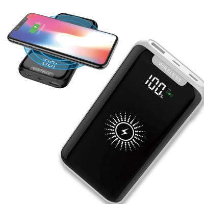 Hot-sale Qi 10000mah Wireless Charger LED Display Power bank