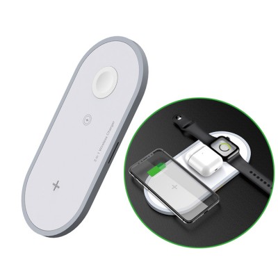 Multifunctional 3 in 1 Wireless Charger 10W Fast Phone Watch Headset Wireless Charging