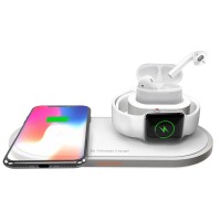 Smart protection 3 in 1 multifunctional white fast charge wireless charger